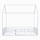 Metal House Bed With Fence And Door