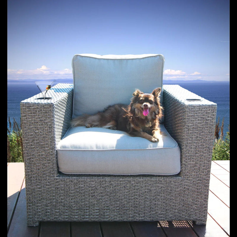 Patio Chair With Cushions - Gray