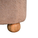 Round Ball Footstool - Mocha