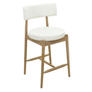 Mid Century Modern Counter Stools, Fabric Upholstered Chairs