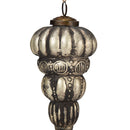 Tear Drop Ornament, Glass Decorative Hanging Christmas Tree Ornaments For Holiday Party Decorations (Set of 6) - Silver