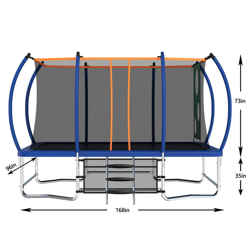 Outdoor Square Trampolines For Kids Adults Long Rectangular Tumbling Trampoline