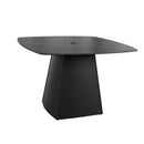 Rounded Square Outdoor Pedestal Dining Table