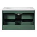 Wall Mounted Bathroom Vanity With Resin Sink, Floating Bathroom Storage Cabinet With 2 Drawers