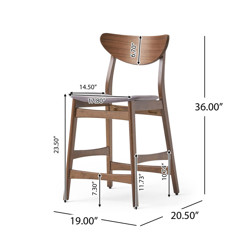 Elegant Counter Height Chair With Cushioned Seat