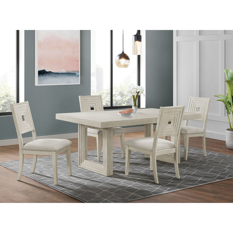 Avalanche - Rectangular Dining Table With 18"" Leaf - Antique White