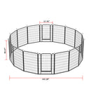 Heavy Duty Metal Playpen With Door, Dog Fence Pet Exercise Pen For Outdoor, Indoor