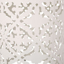 Airy - Outdoor Side Table With Lace Cut Design And Metal Frame