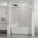 Frameless Tub Sliding Shower Door With Easy Clean Coating