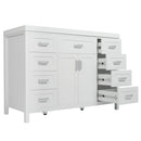 Bathroom Vanity With Sink, 2 Doors 8 Drawers, Soft Close System, Classic Design