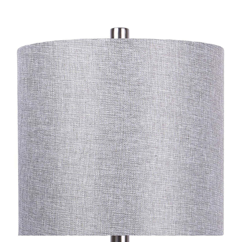 Gemma - Contemporary Table Lamp (Set of 2) - Nickel / Gray