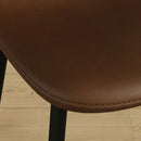 Modern Dining Chairs With Soft Upholstered Seat, Spoon Shape Design