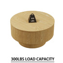 Modern Circular Coffee Table With Stripe Design And Storage Space