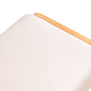 Shoe Bench, Beech Wood Storage Rack Organizer With High Rebound Sponge Cushion - Natural