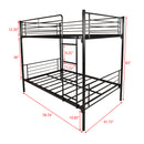 Space Saving Bunk Bed With Metal Frame And Ladder