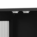 3 Door Wall Cabinet With Glass Door And Towel Bar