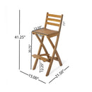 Outdoor Acacia Wood Folding Patio Barstool