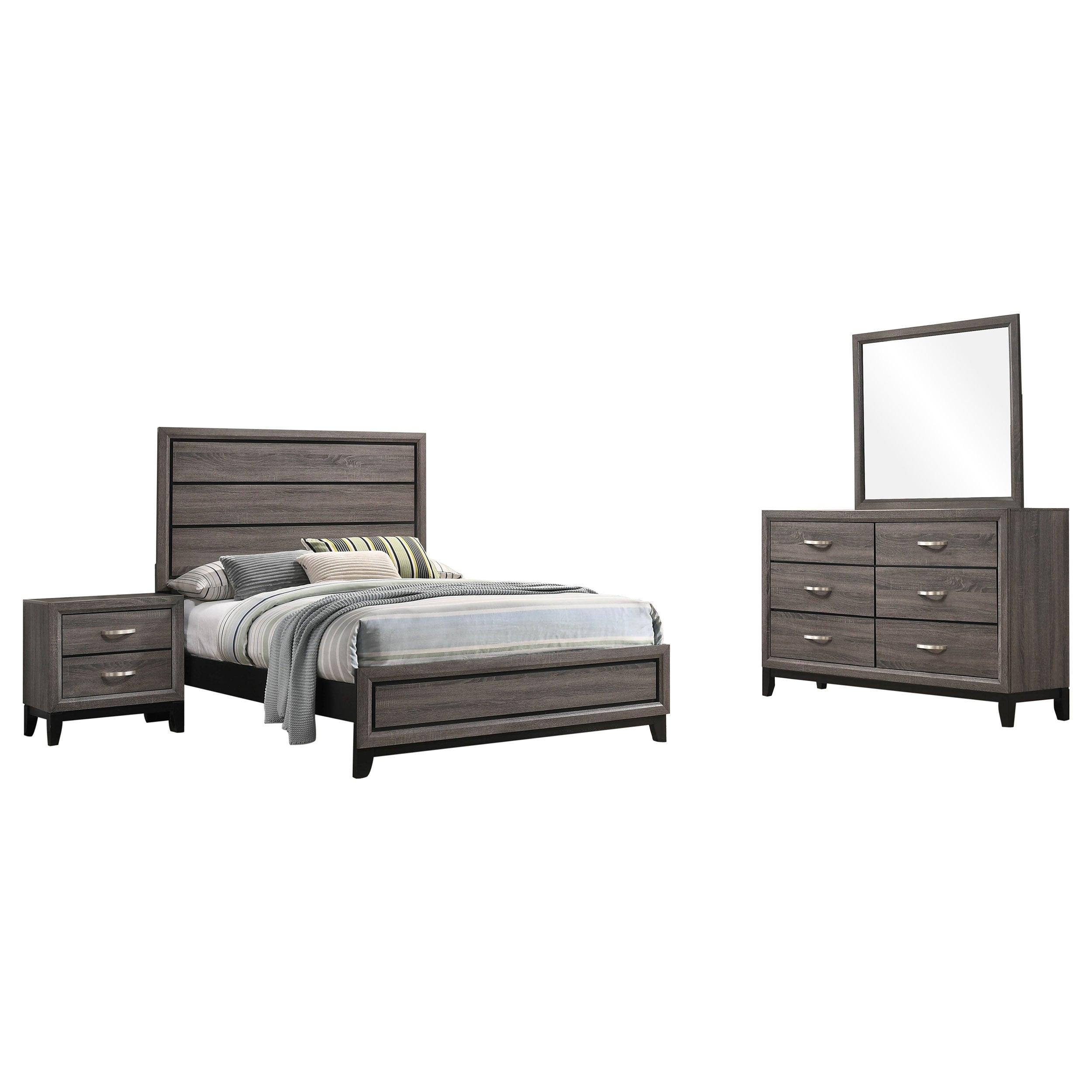 Watson Four-piece Full Bedroom Set Grey Oak — view 2