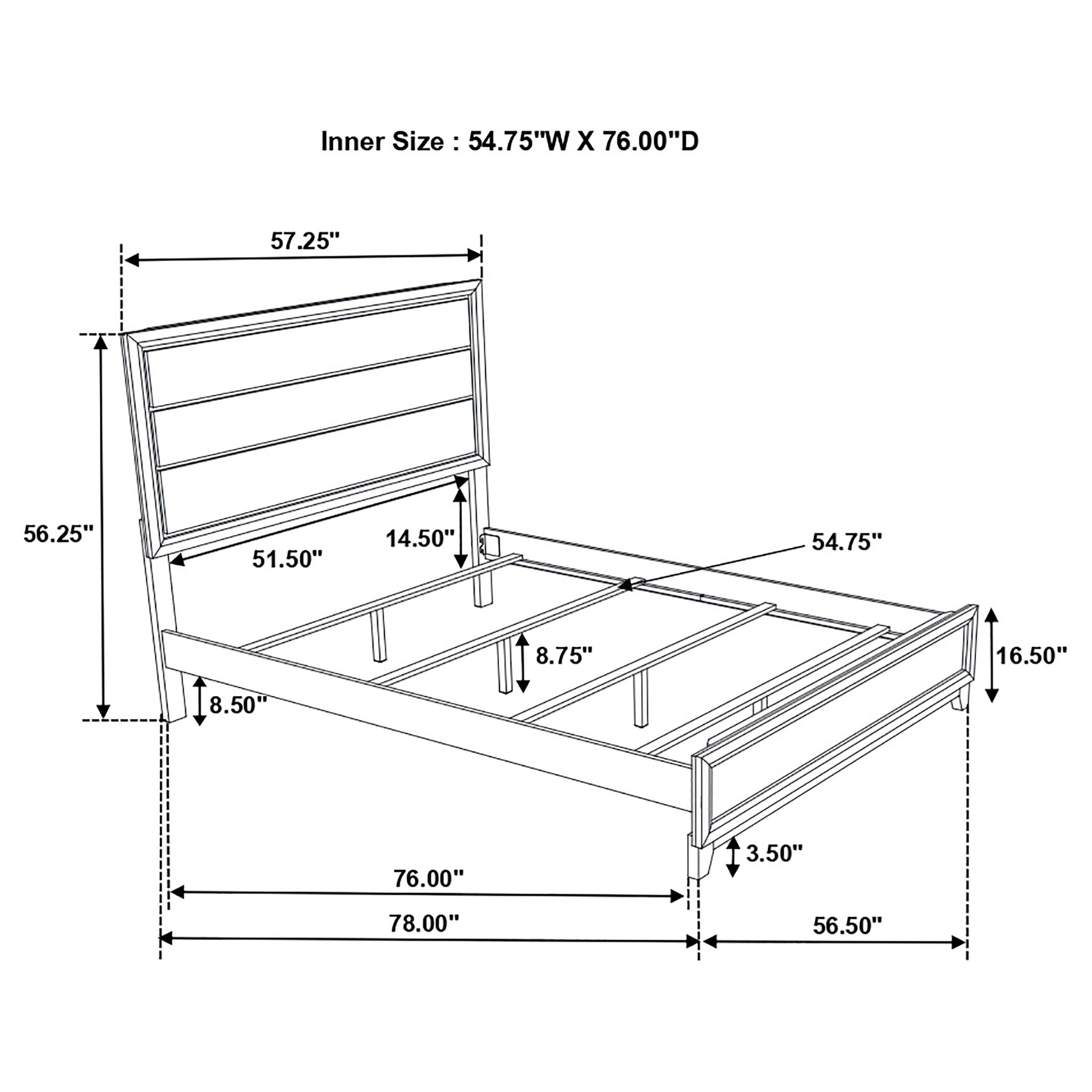 Watson Wood Full Panel Bed Grey Oak — view 8