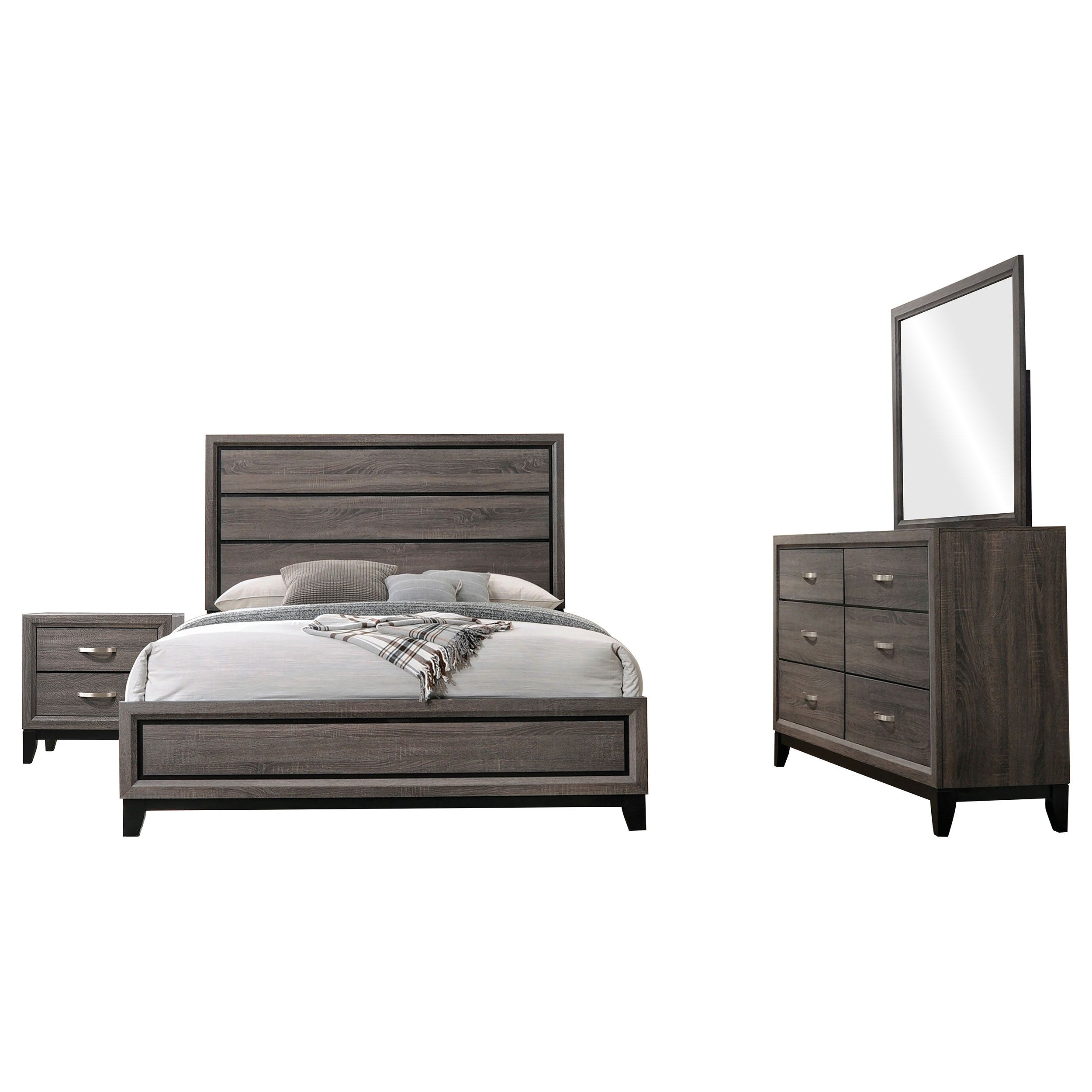 Watson Four-piece Queen Bedroom Set Grey Oak — view 2