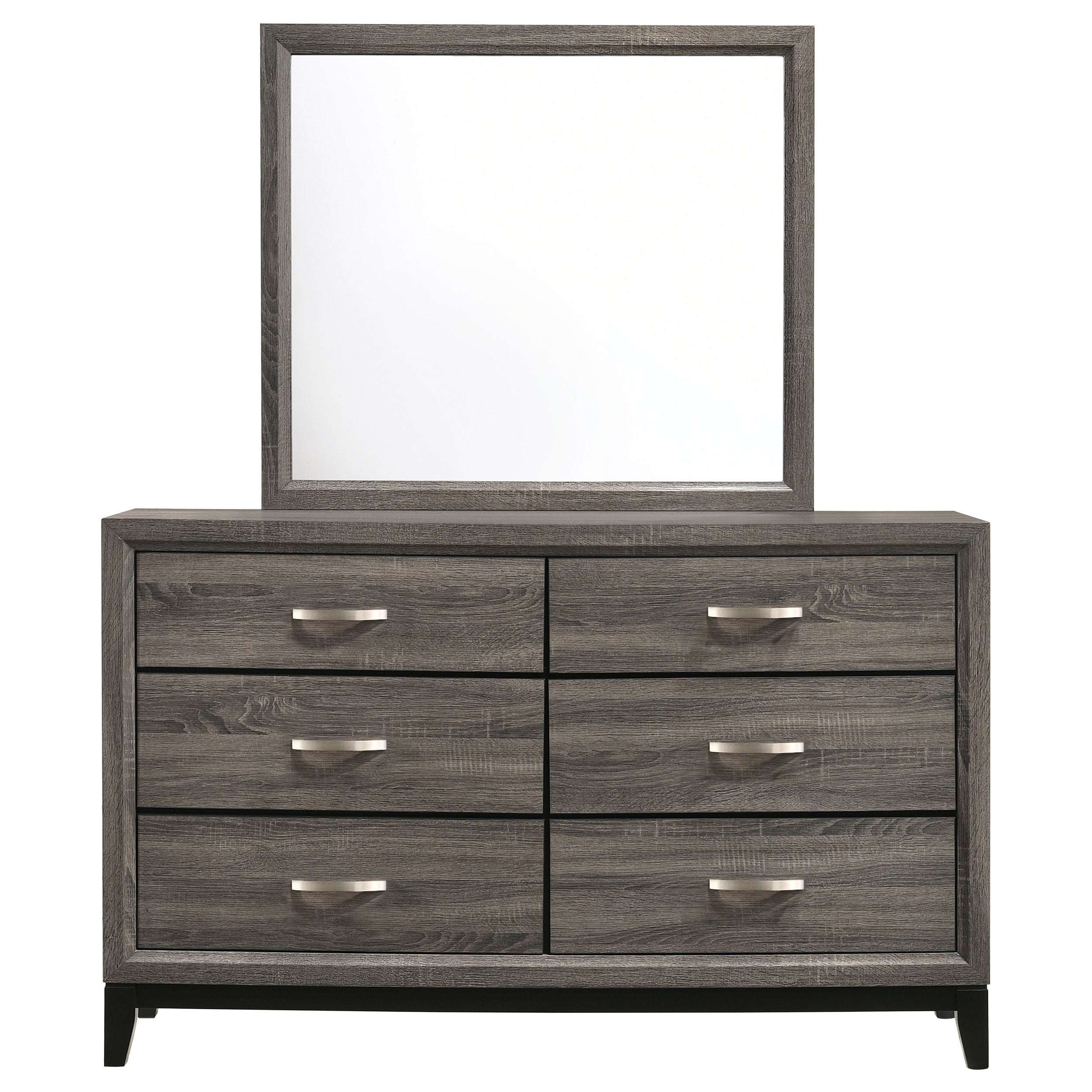 Watson 6-drawer Dresser with Mirror Grey Oak — view 3