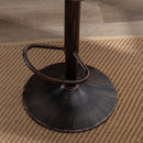 Modern Swivel Bar Stools Adjustable Counter Chairs With Footrest (Set of 2)