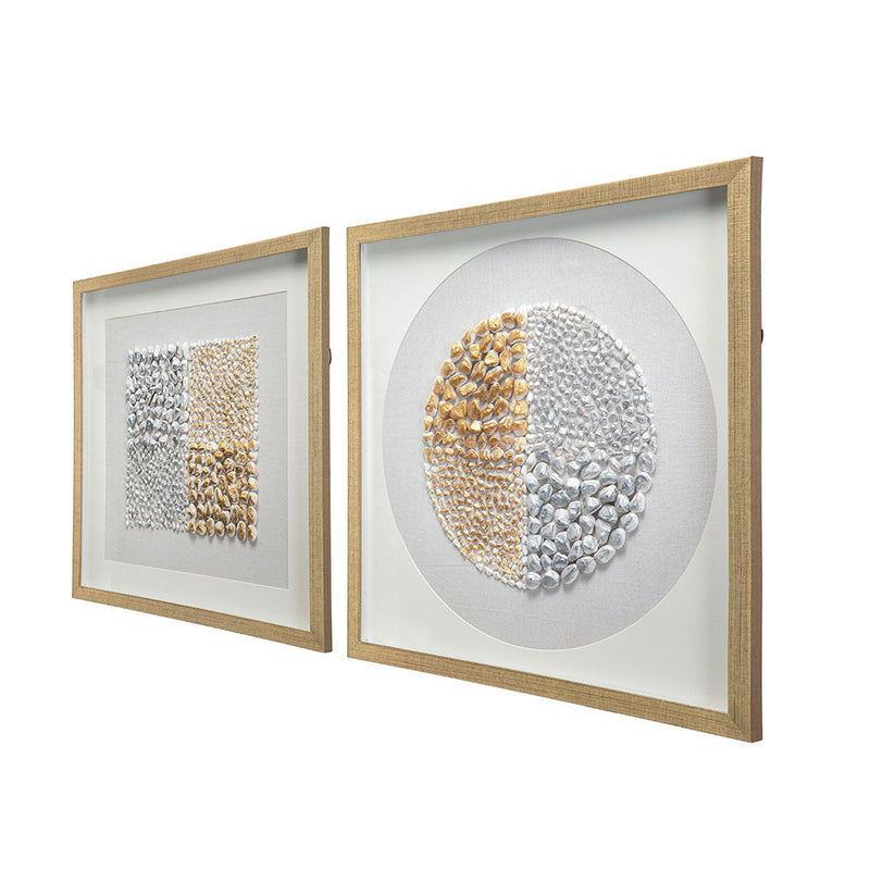 Shadow Box Wall Decor, Wall Decor Accent (Set of 2) - White