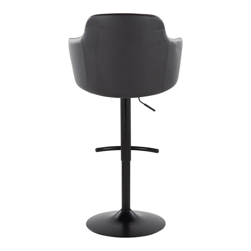 Boyne - Contemporary Adjustable Barstool With Swivel With Rounded T Footrest (Set of 2)