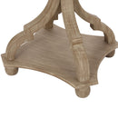 French Country Accent Table With Hourglass Design - Natural