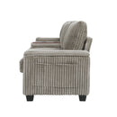 Modern 4 Seater Corduroy Sofa Couch With USB Ports And Hidden Storage