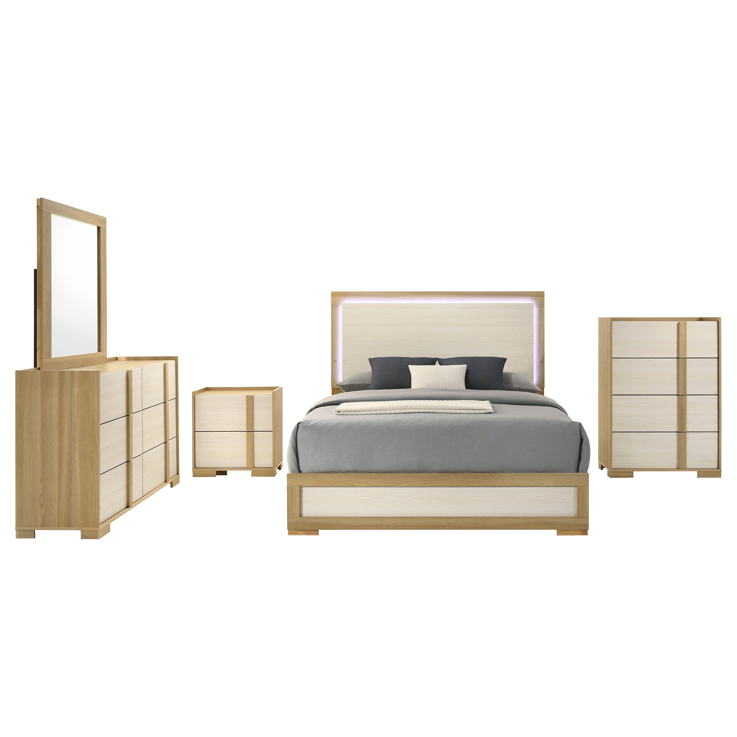 Hyland 5-piece Queen Bedroom Set Natural — view 2