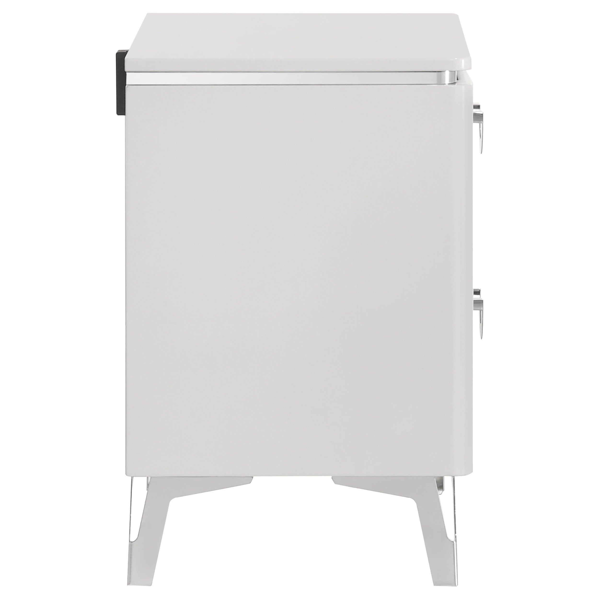 Cassia 2-drawer Nightstand Bedside Table White High Gloss — view 6