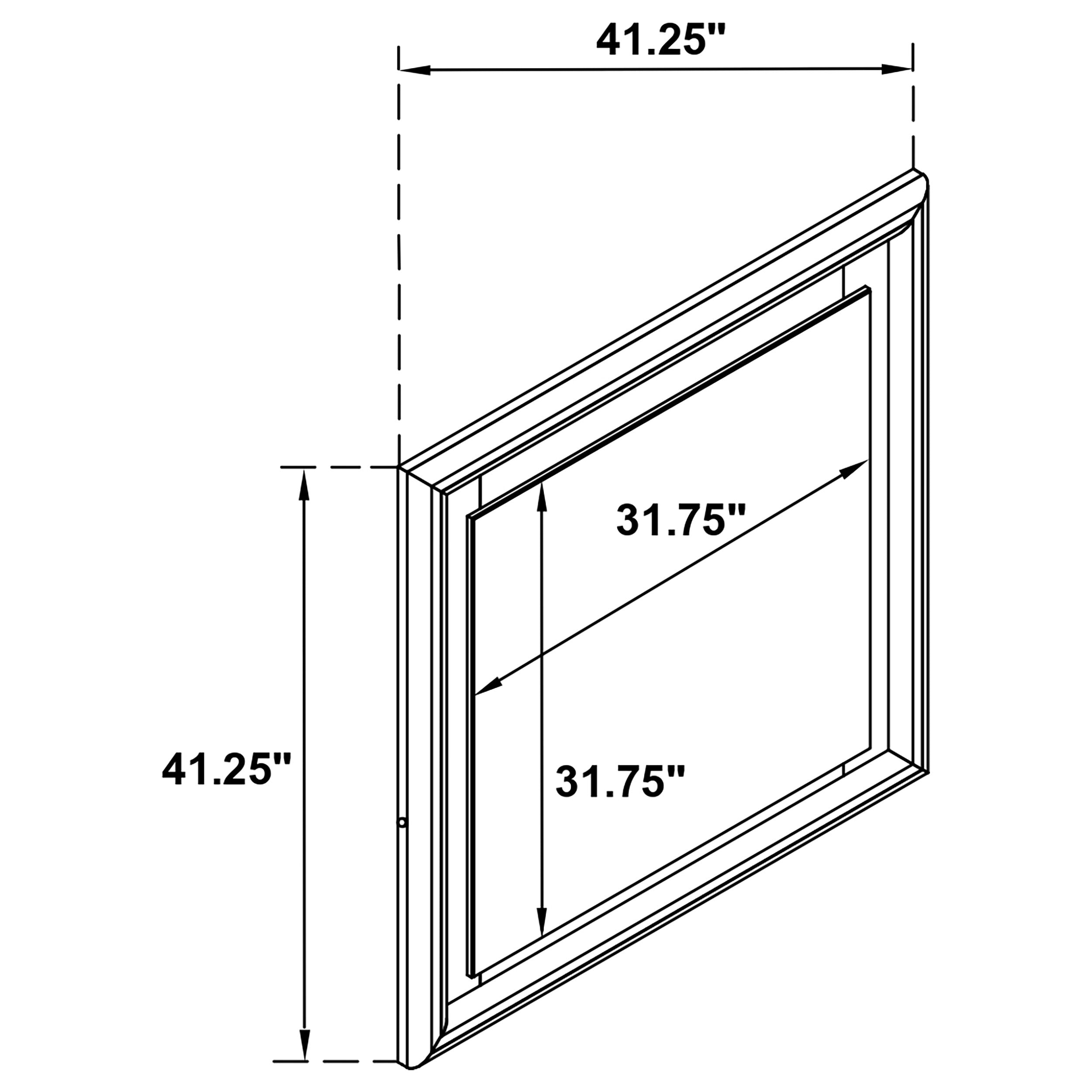 Cassia Dresser Mirror White High Gloss — view 5