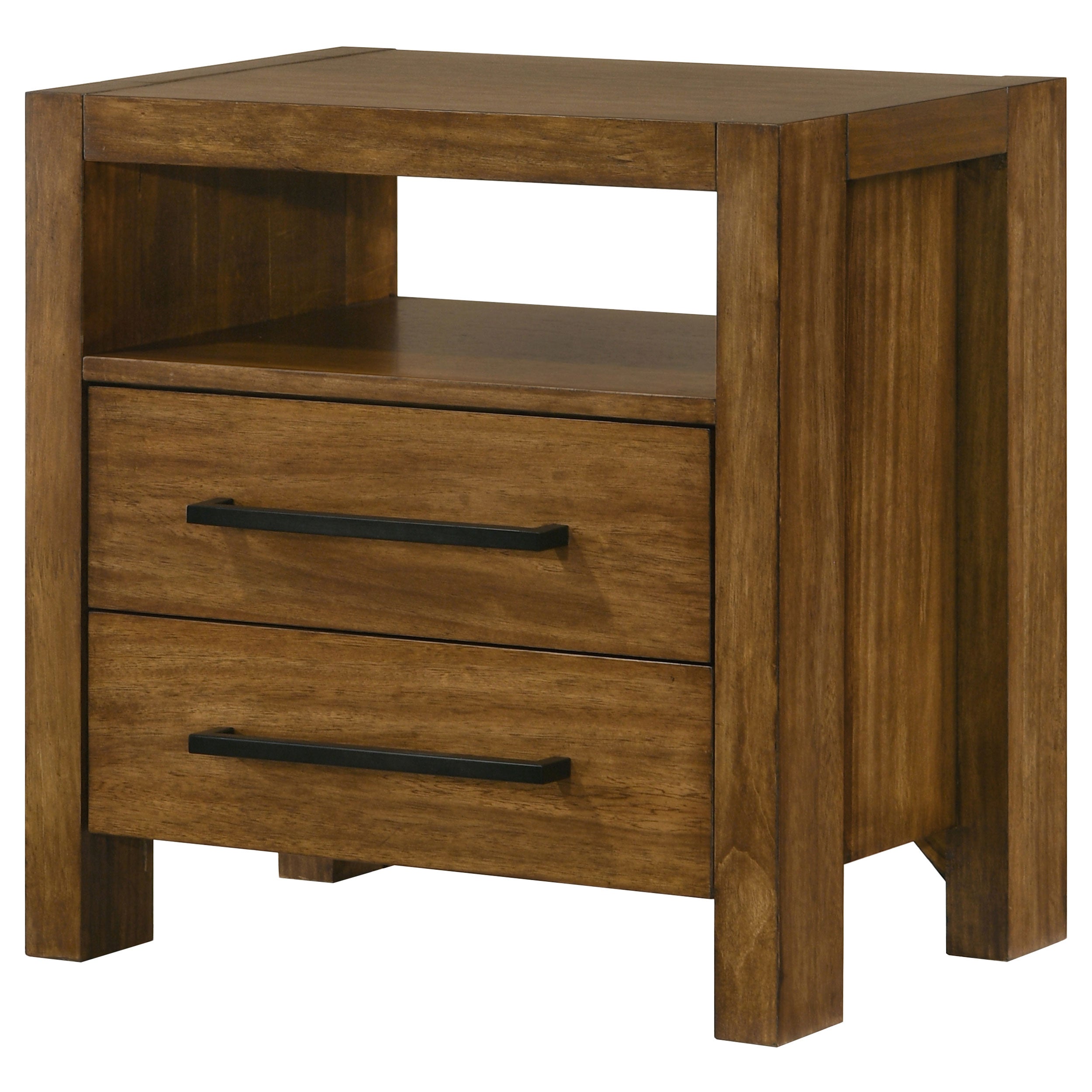 Adderley 2-drawer Nightstand Bedside Table Warm Brown — view 4