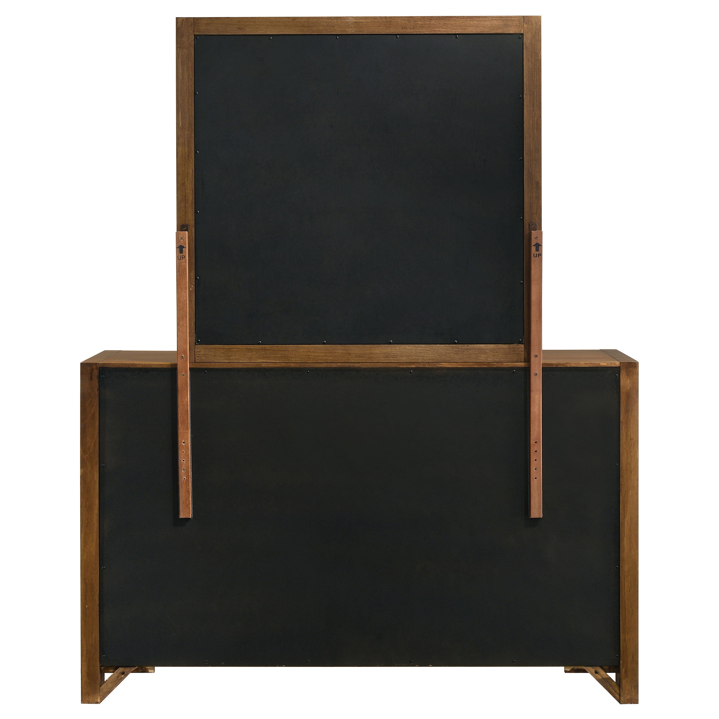 Adderley 8-drawer Bedroom Dresser and Mirror Warm Brown — view 7