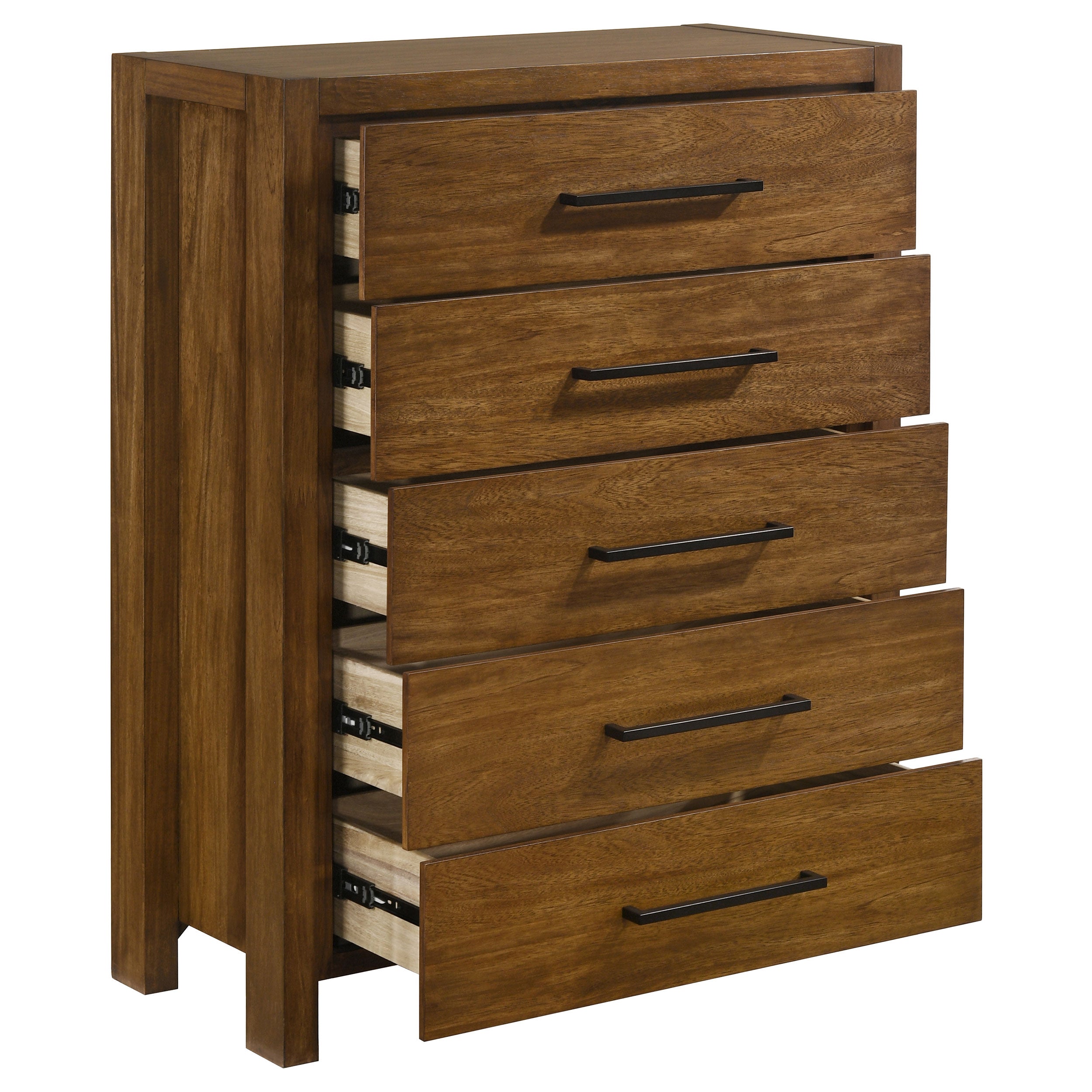 Adderley 5-drawer Bedroom Chest of Drawers Warm Brown — view 10