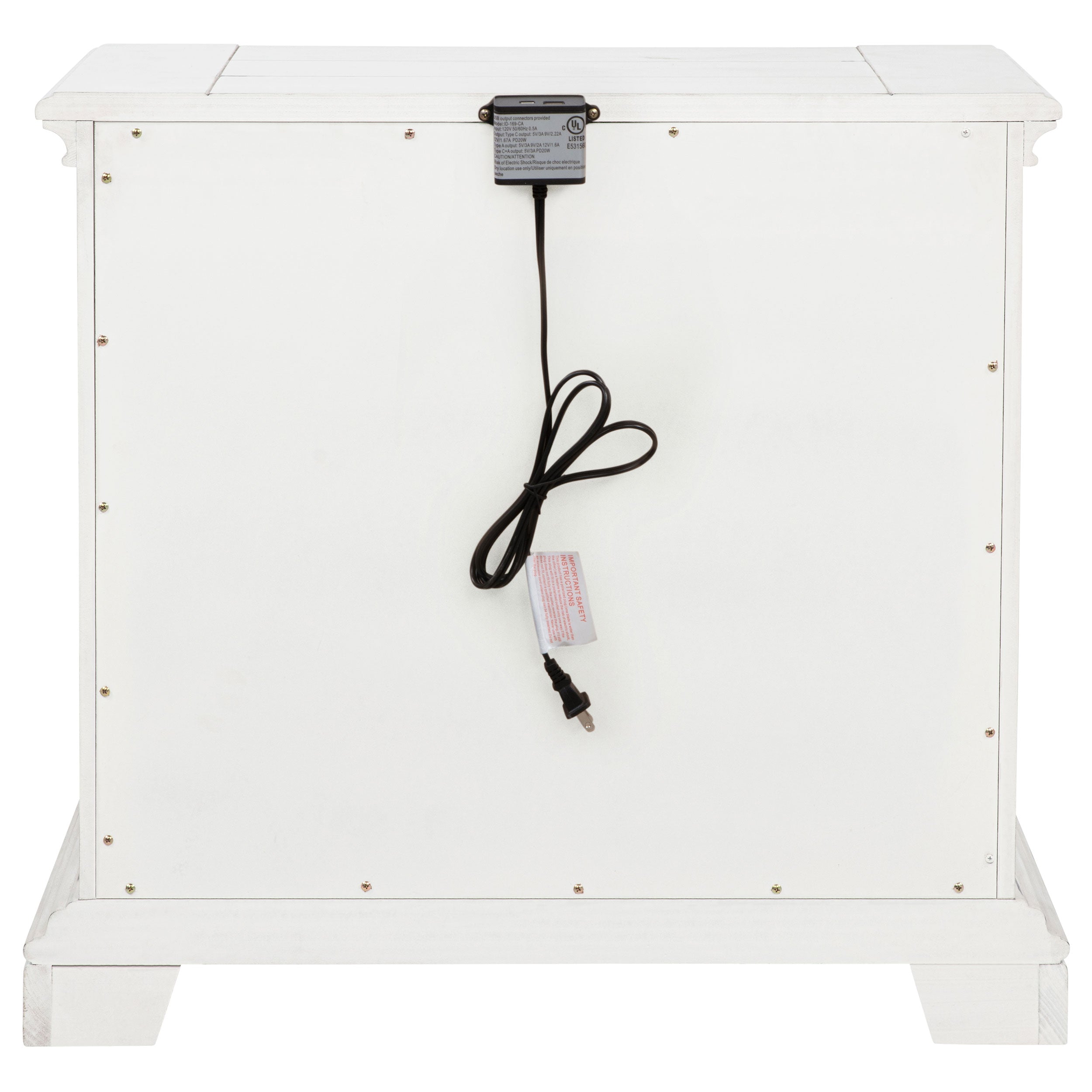 McKinney 2-drawer Nightstand with Dual USB Vintage White — view 7