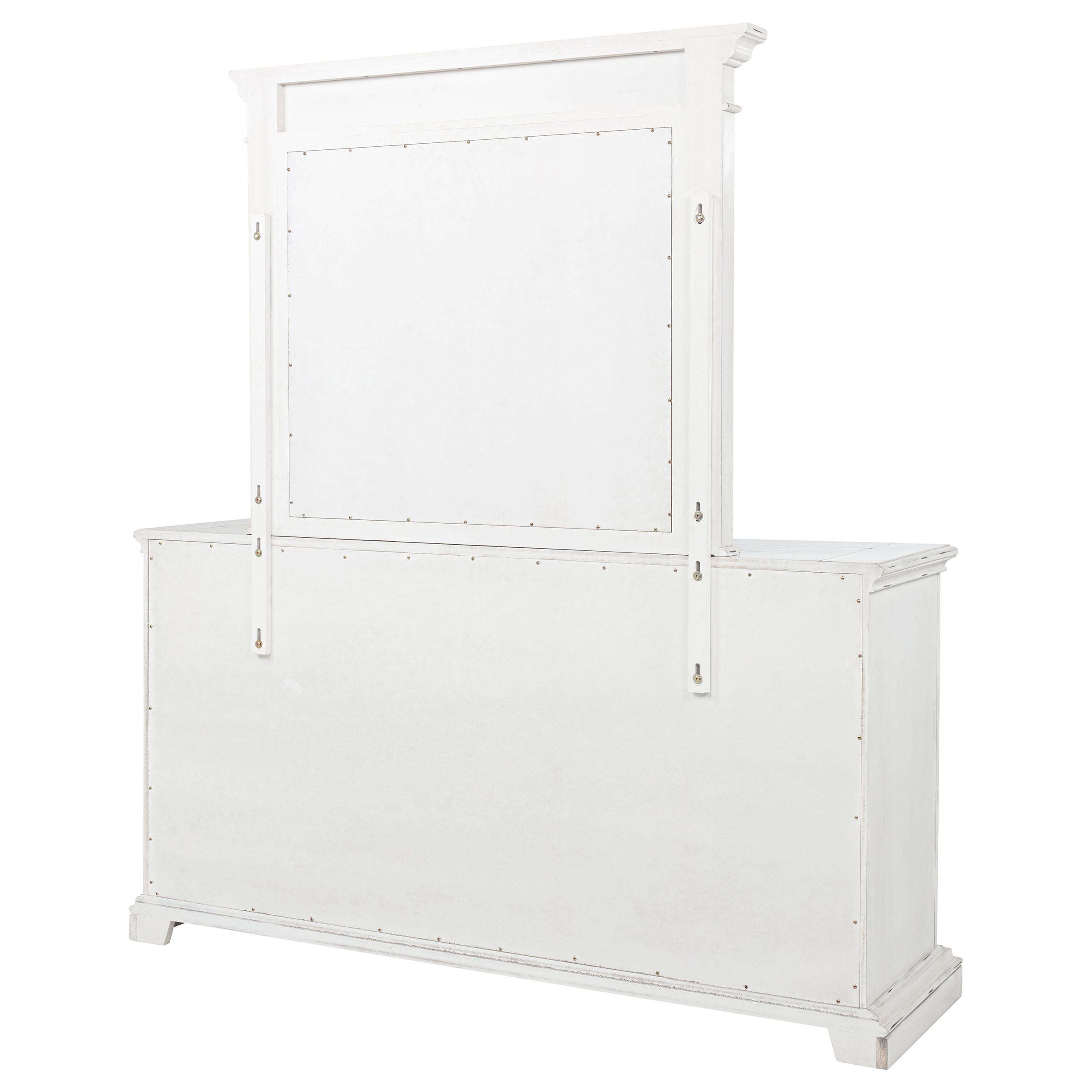 McKinney 6-drawer Bedroom Dresser with Mirror Vintage White — view 8