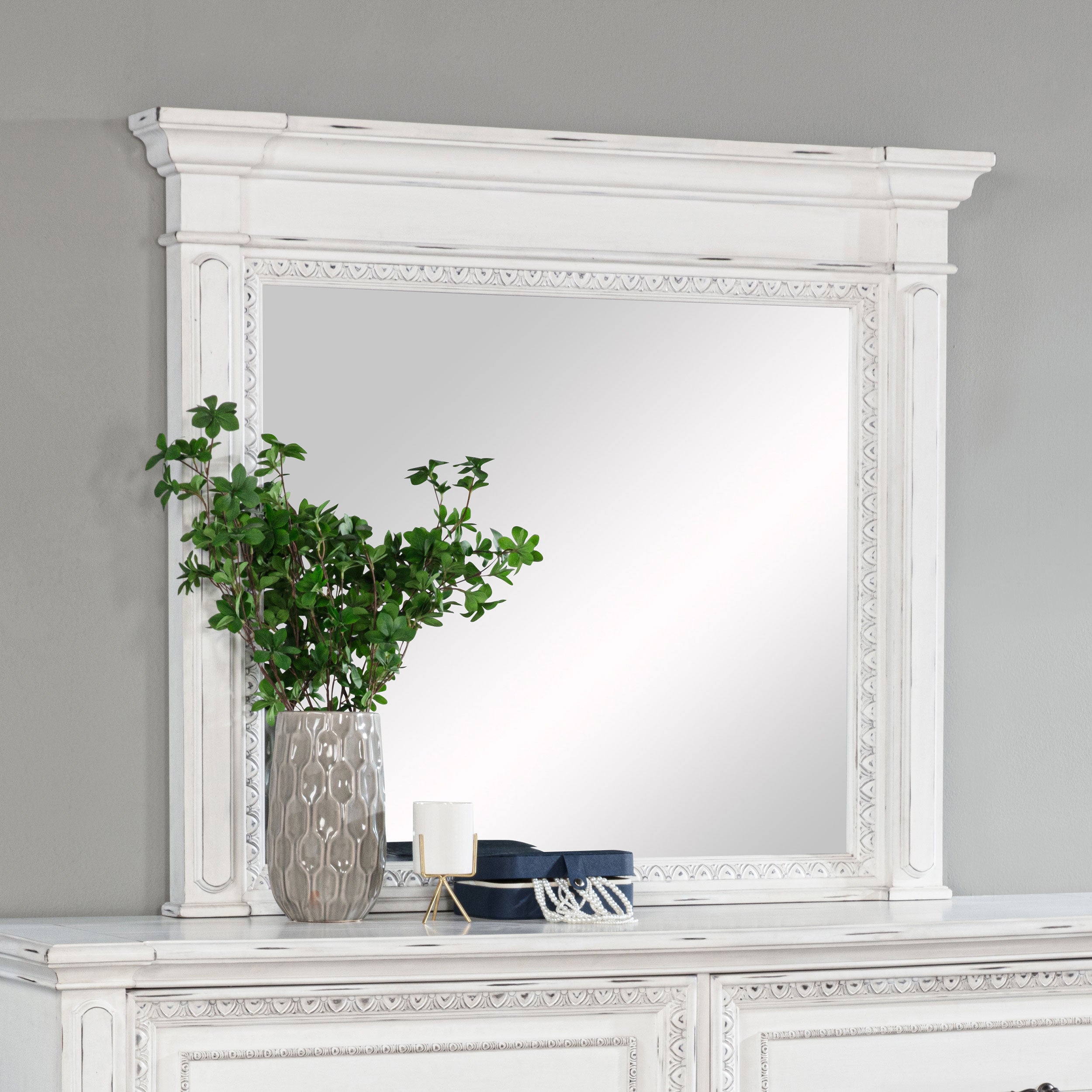 McKinney Dresser Mirror Vintage White — view 2