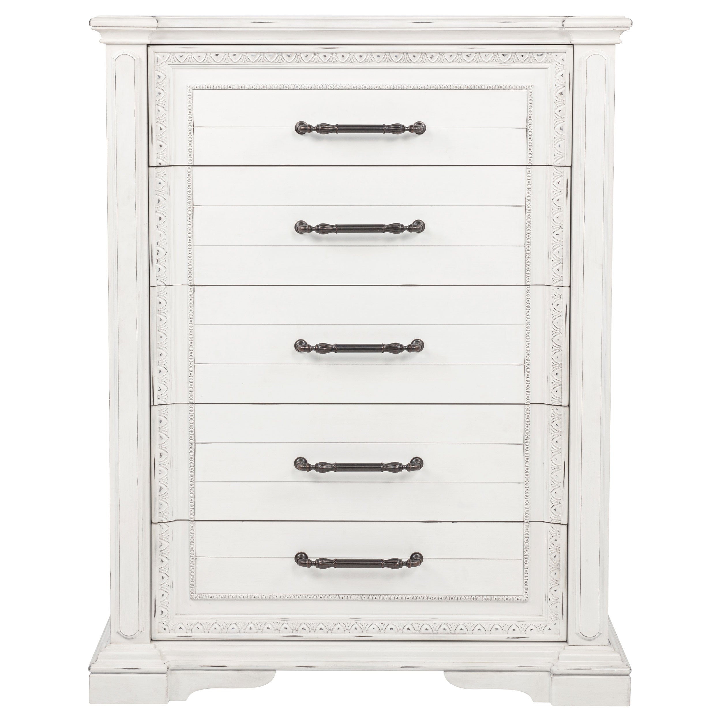 McKinney 5-drawer Bedroom Chest of Drawers Vintage White — view 3