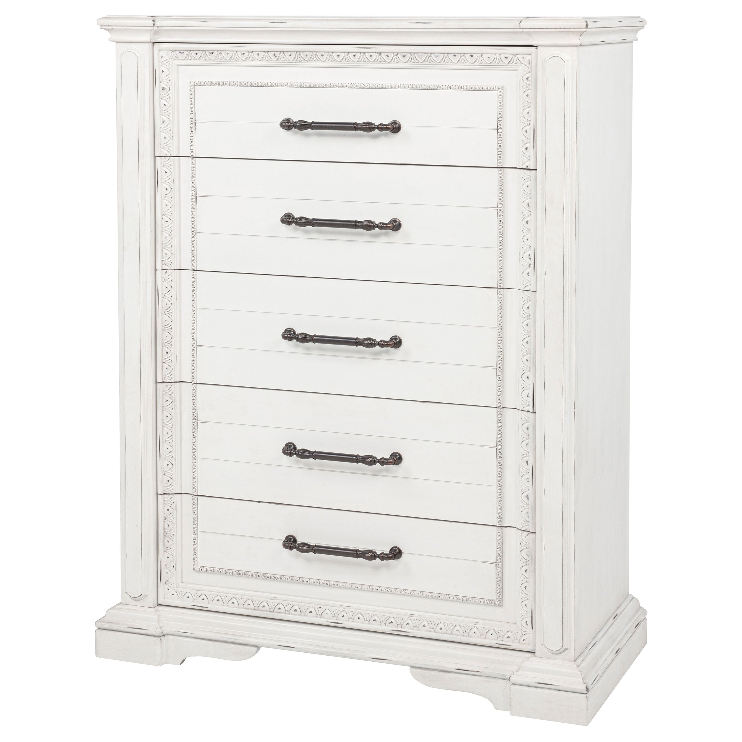 McKinney 5-drawer Bedroom Chest of Drawers Vintage White — view 4
