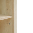 Arched Kitchen Pantry, Modern Farmhouse Wood Kitchen Storage Cabinets, Arched Storage Display Cabinet With Adjustable Shelves, Versatile Cupboard For Kitchen, Dining Room - Natural