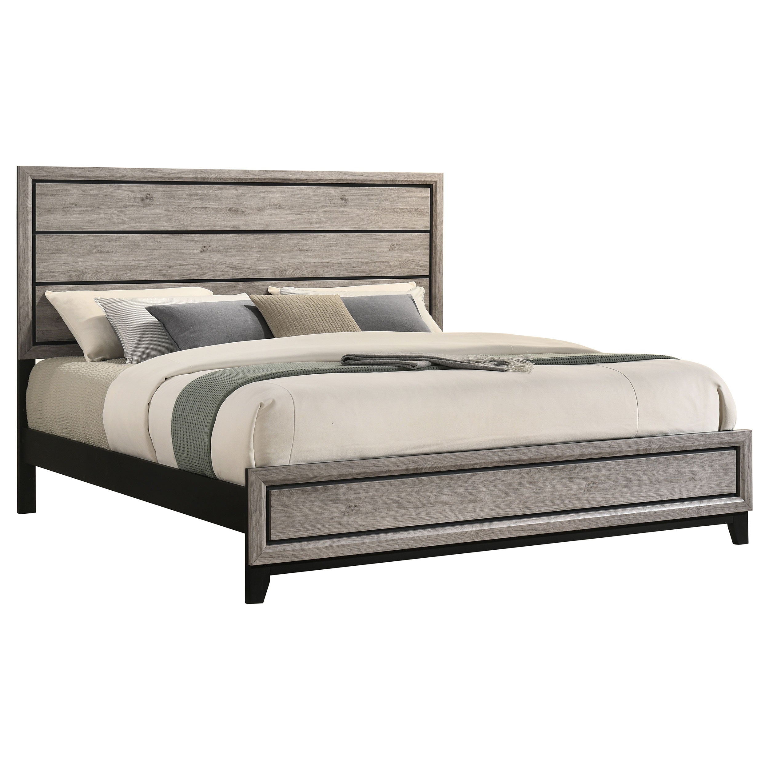 Watson Wood Eastern King Panel Bed Light Taupe — view 3