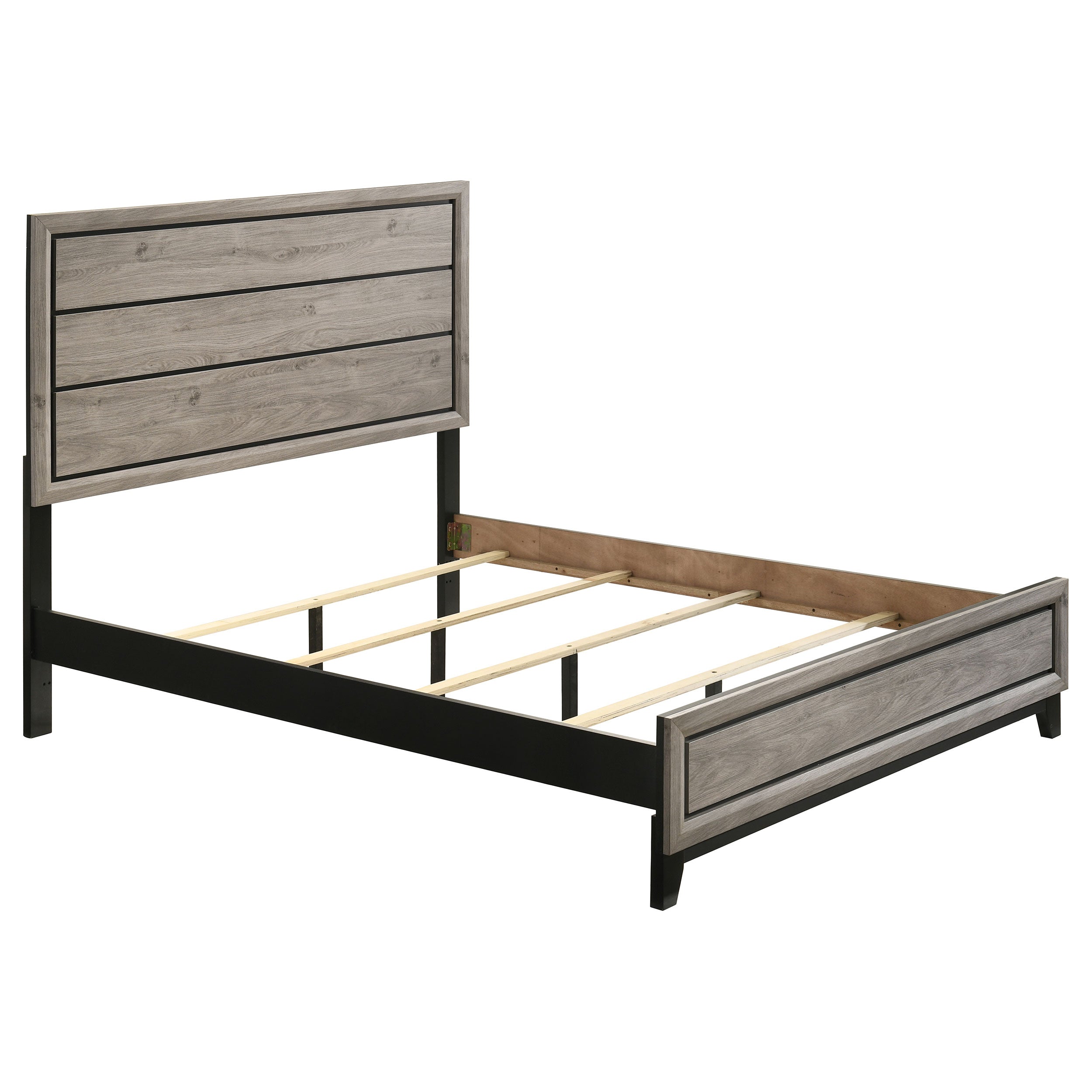 Watson Wood Queen Panel Bed Light Taupe — view 1