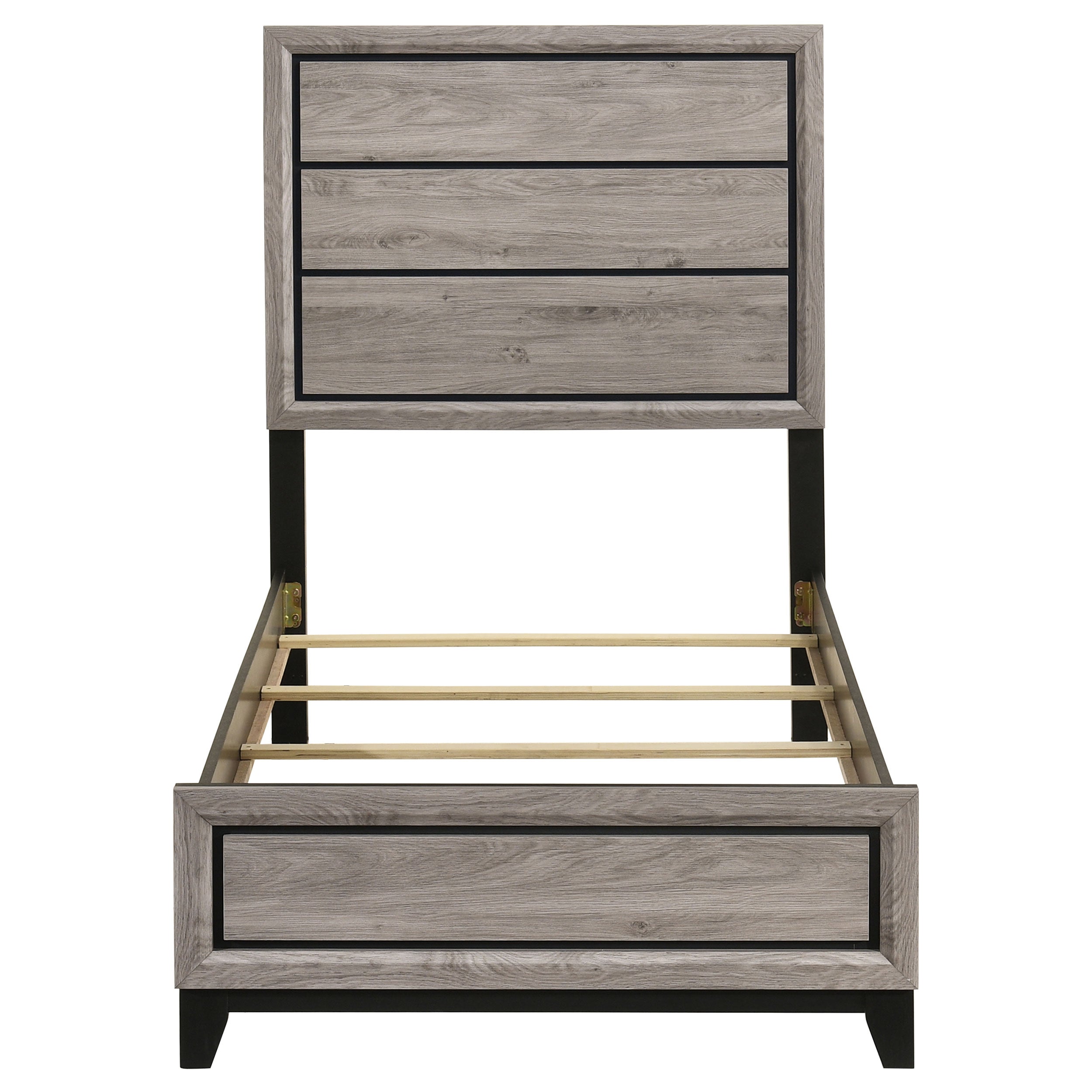 Watson Wood Twin Panel Bed Light Taupe — view 4