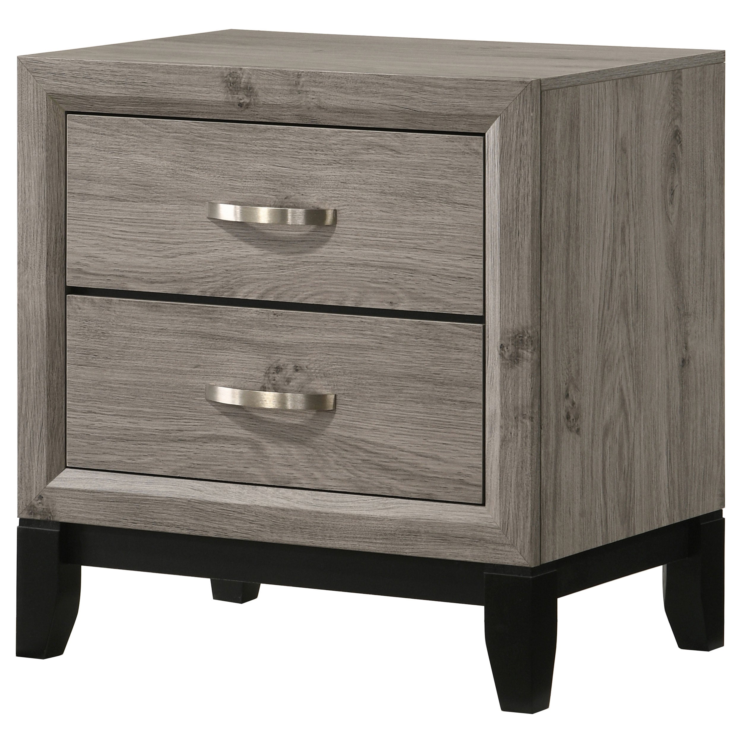 Watson 2-drawer Nightstand Bedside Table Light Taupe — view 4