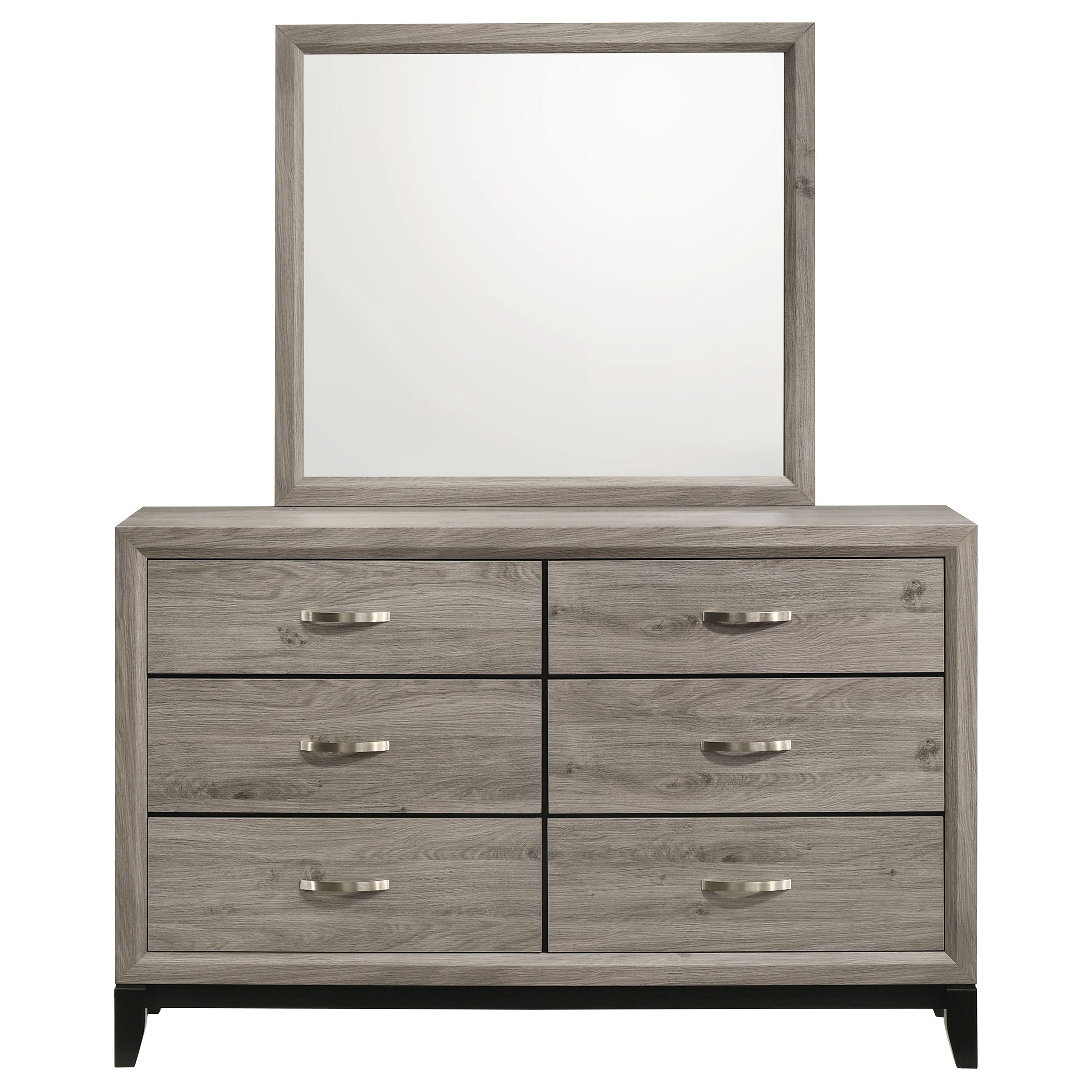 Watson 6-drawer Bedroom Dresser and Mirror Light Taupe — view 3
