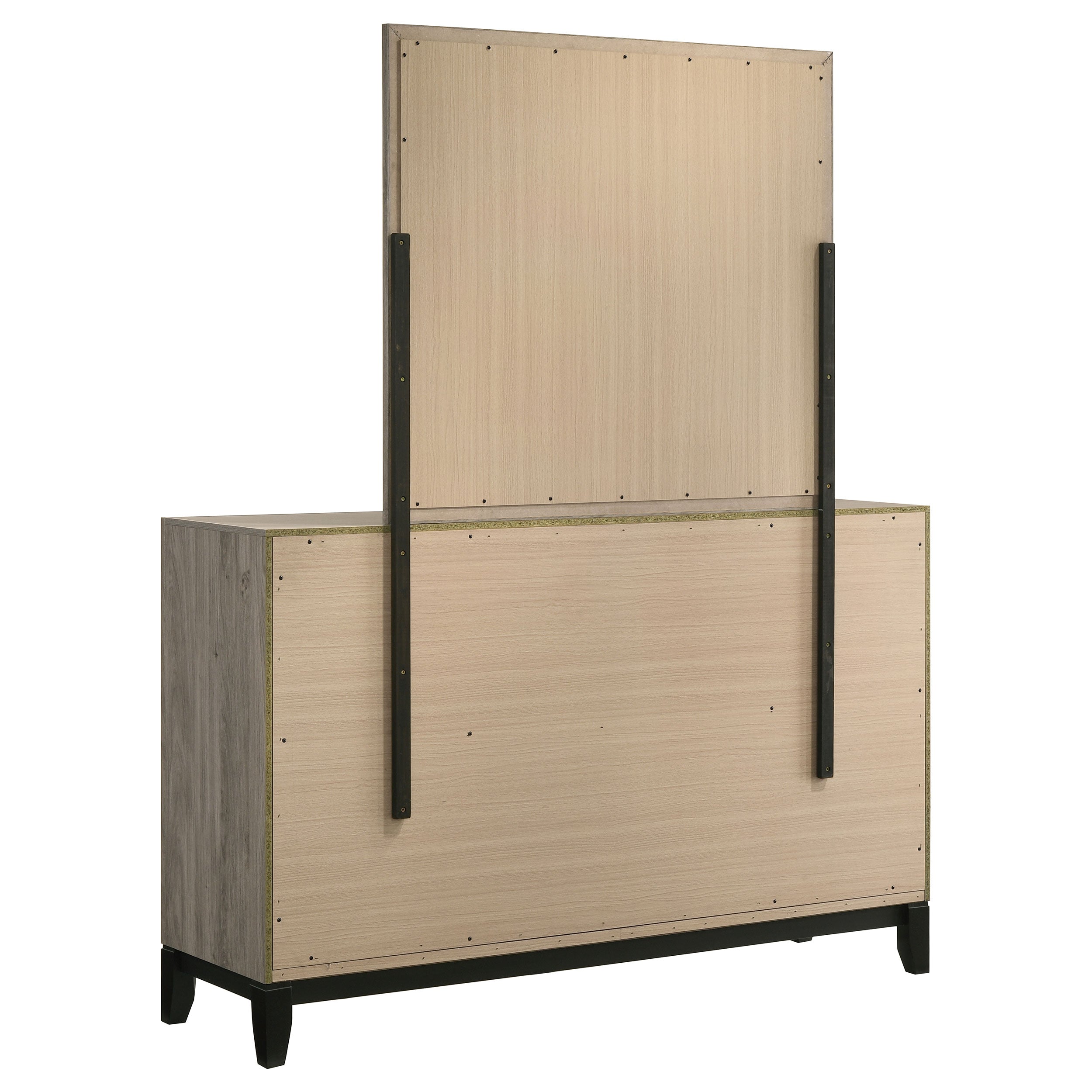 Watson 6-drawer Bedroom Dresser and Mirror Light Taupe — view 6
