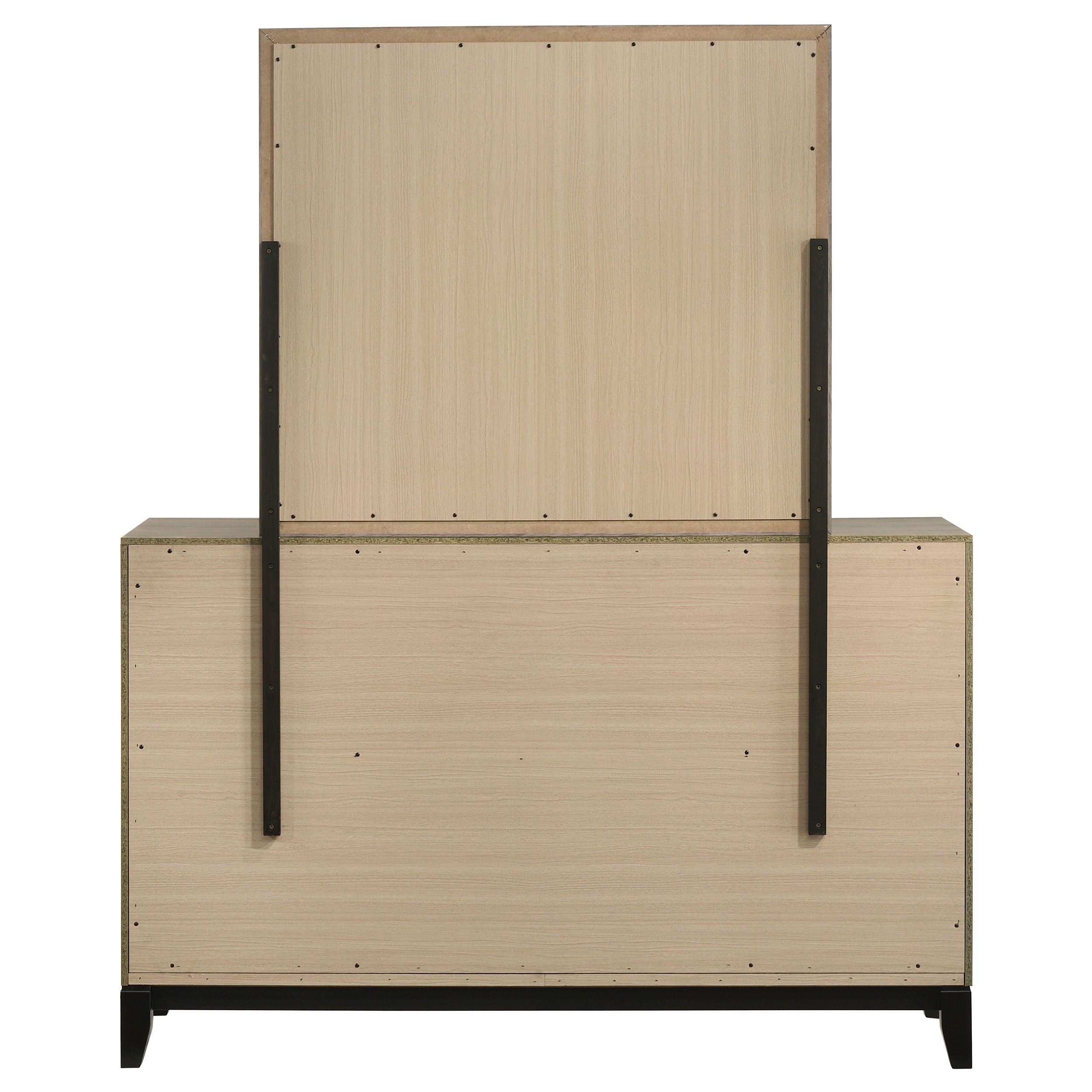 Watson 6-drawer Bedroom Dresser and Mirror Light Taupe — view 7