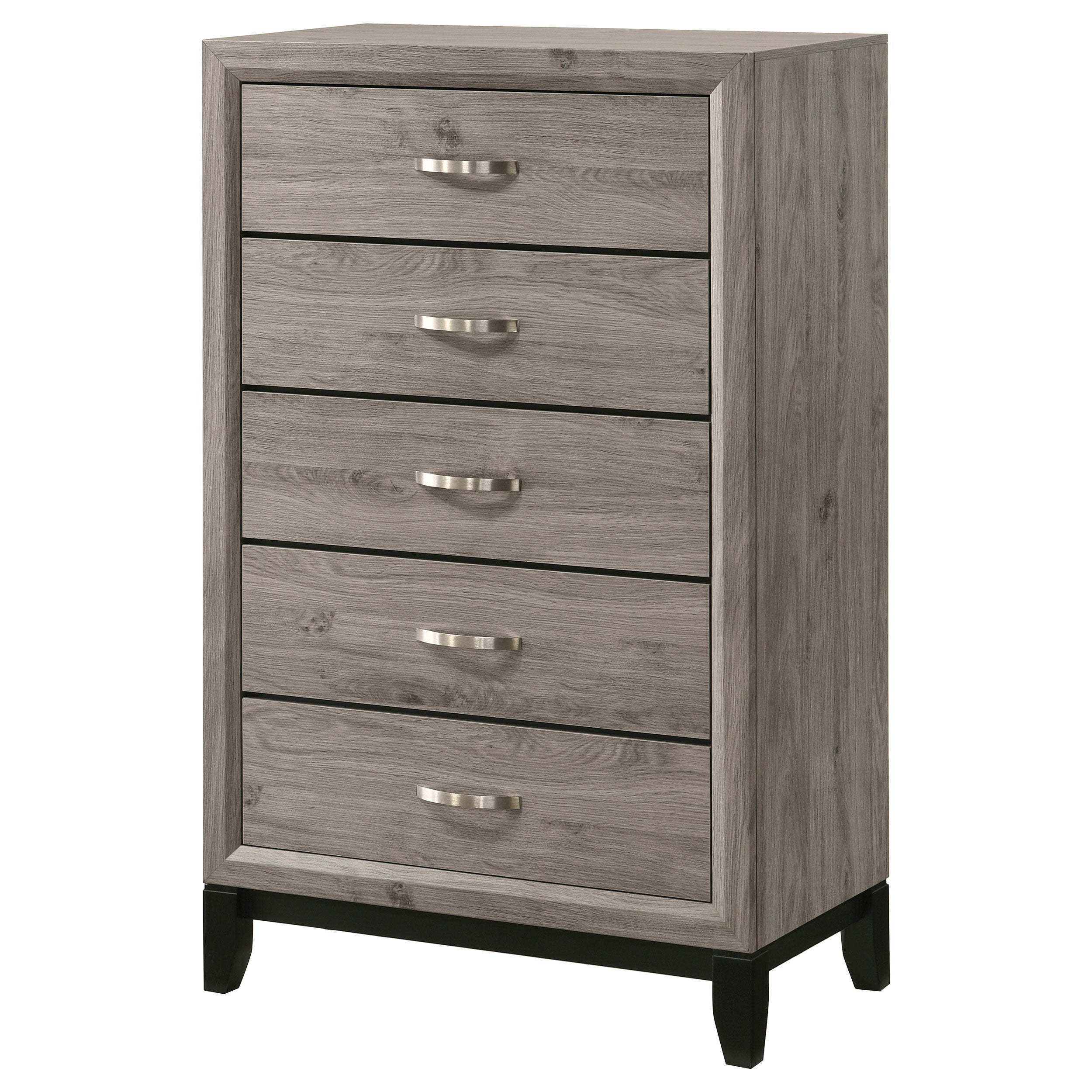 Watson 5-drawer Bedroom Chest of Drawers Light Taupe — view 4
